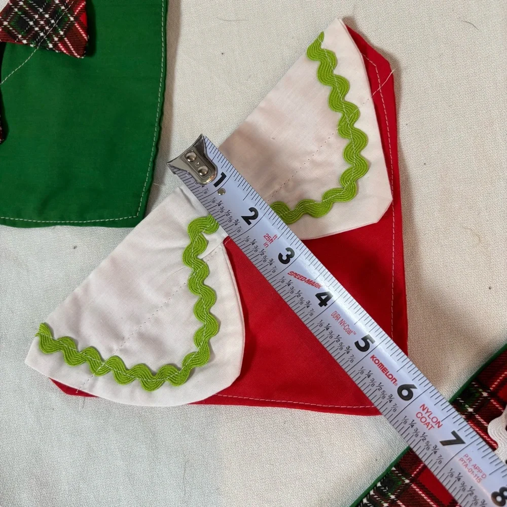Handmade Christmas Dog Collar Bandanas Set of 3 – Size‎ Small 8